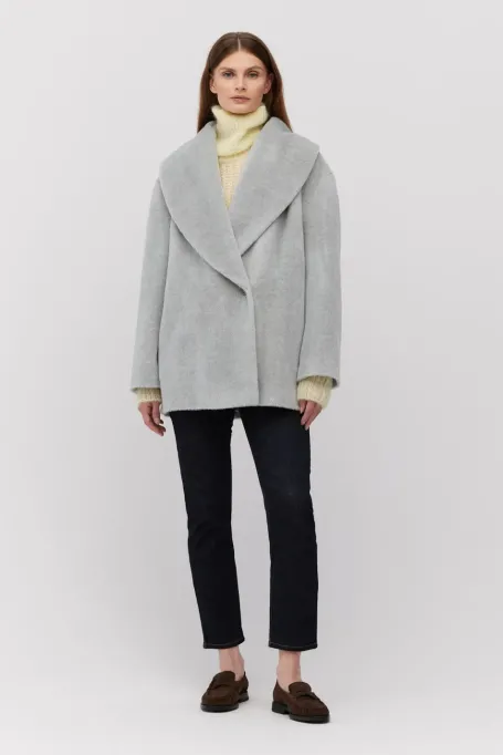 Geaca gri baby suri alpaca