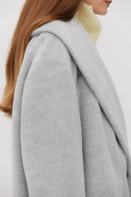 Geaca gri baby suri alpaca