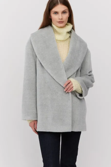 Geaca gri baby suri alpaca