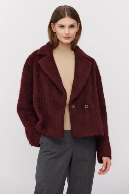 Jachetă din alpaca și lână de miel Cherry