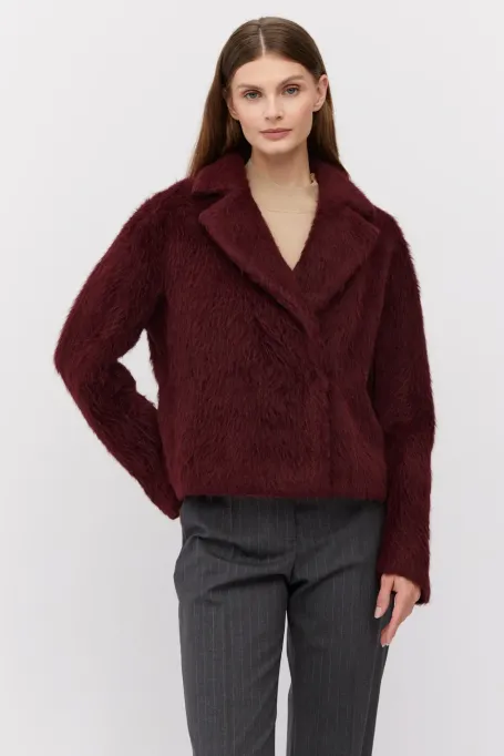 Jachetă din alpaca și lână de miel Cherry