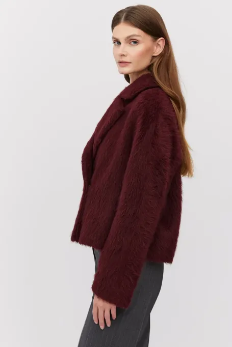 Jachetă din alpaca și lână de miel Cherry Jachetă din alpaca și lână de miel Cherry