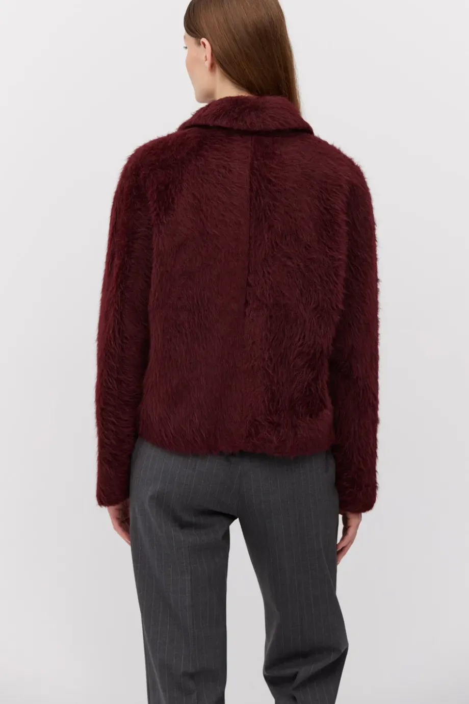 Jachetă din alpaca și lână de miel Cherry Jachetă din alpaca și lână de miel Cherry