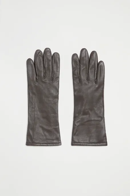 Mănuși din piele maro