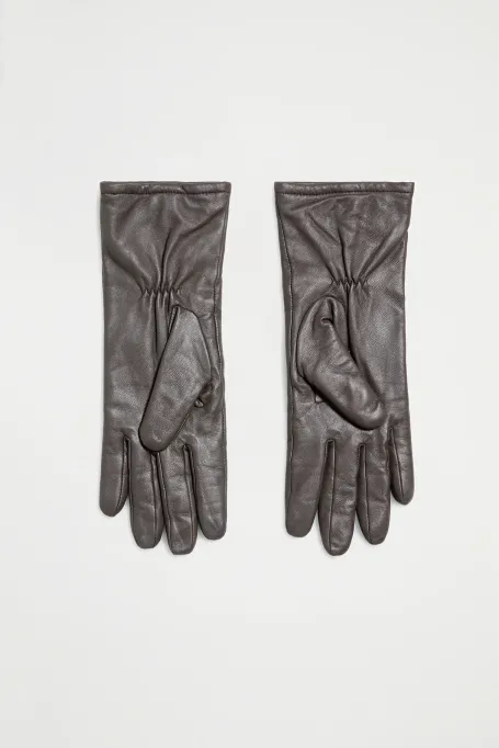 Mănuși din piele maro