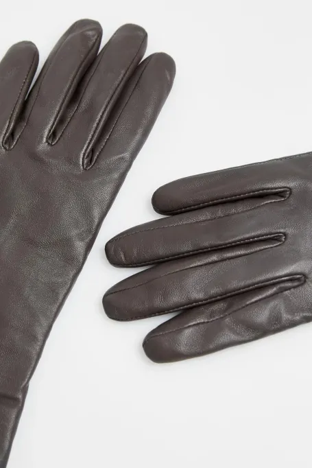 Mănuși din piele maro
