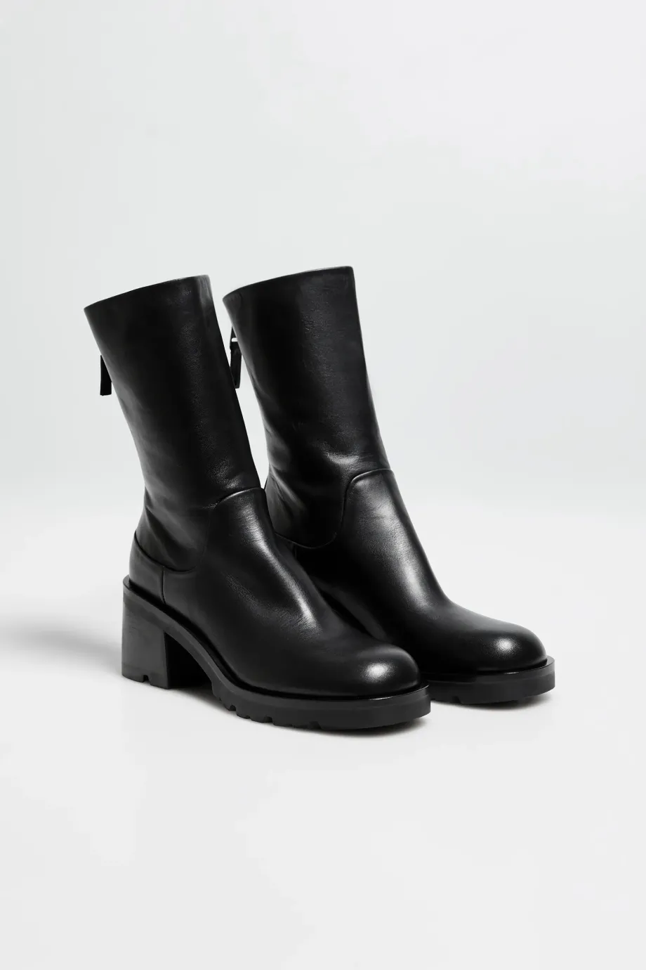Botine negre din piele Botine negre din piele