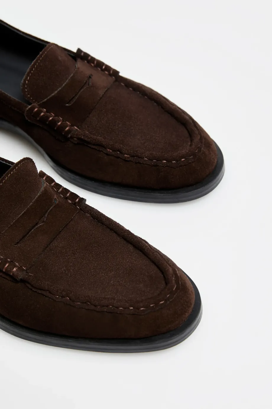 Mocasini maro din piele intoarsa Mocasini maro din piele intoarsa