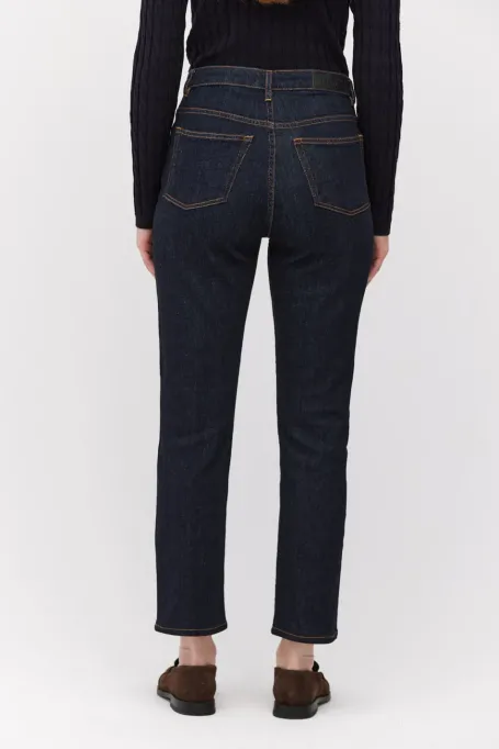 Blugi bleumarin cu croială dreaptă