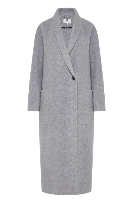 Haină gri din alpaca cu două fețe