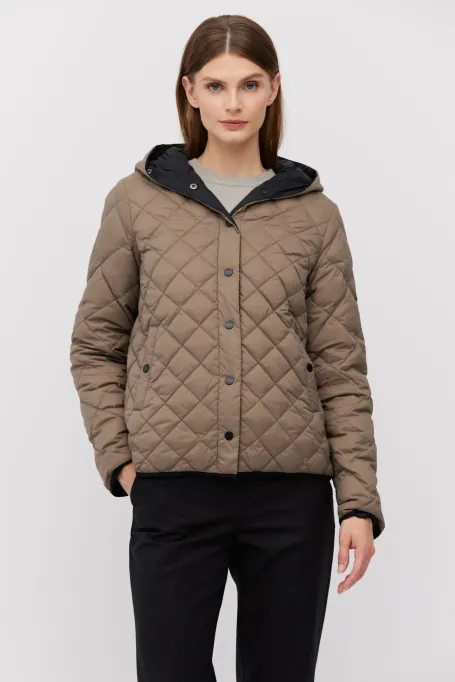 Jachetă reversibilă din puf cu glugă