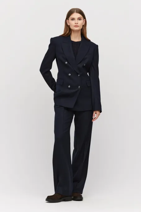 Sacou de costum bleumarin din cașmir