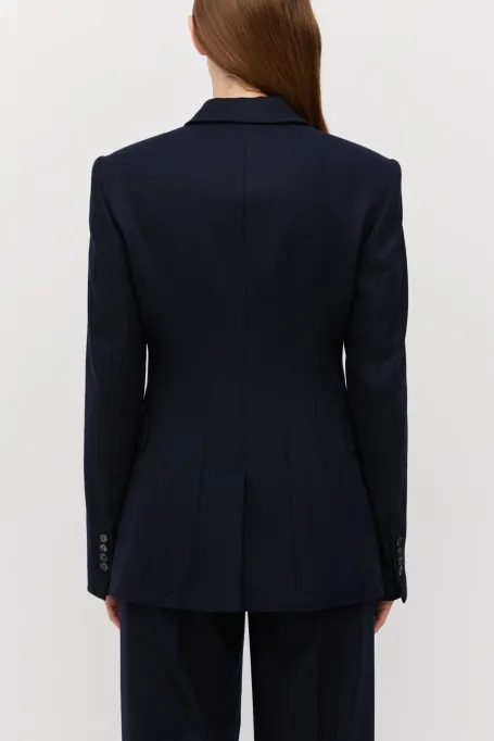 Sacou de costum bleumarin din cașmir