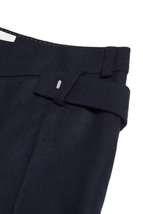 Pantaloni de costum bleumarin cu cașmir