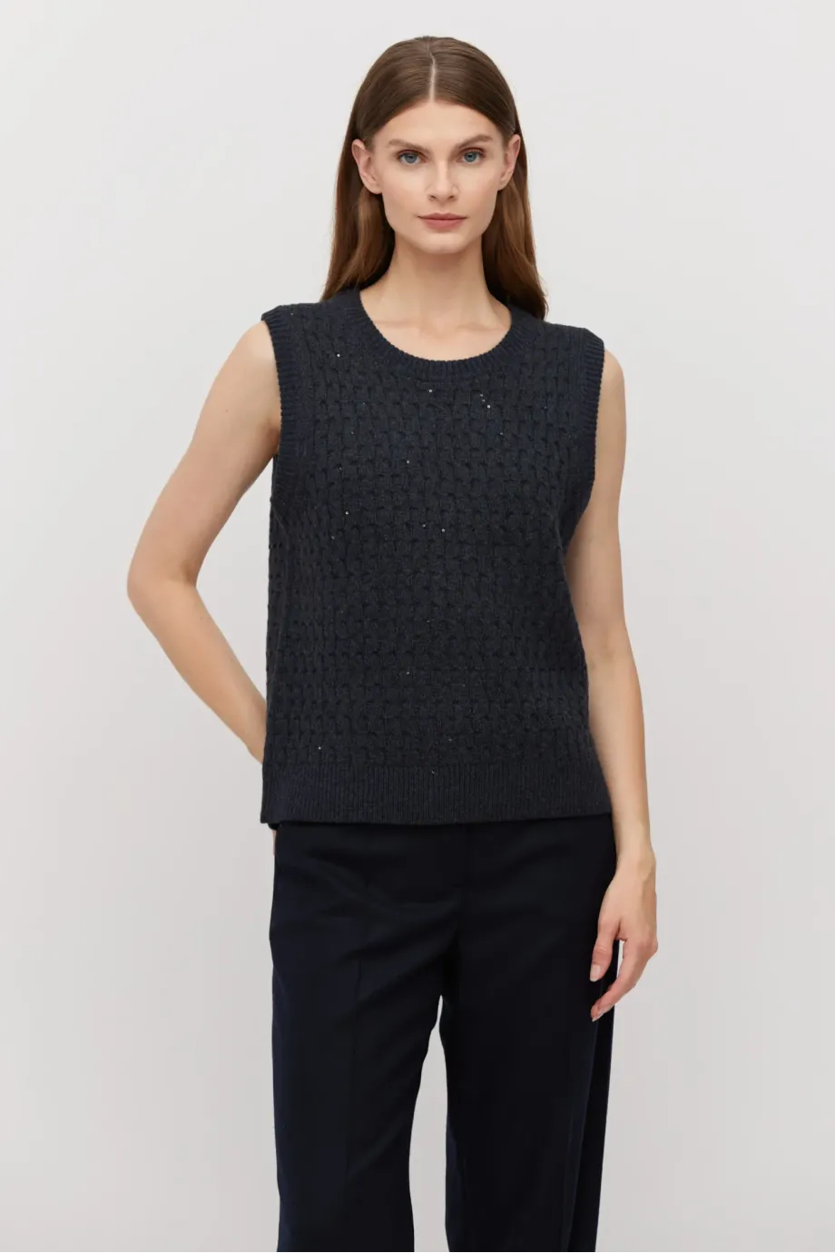 Vestă albastru marin Vestă albastru marin