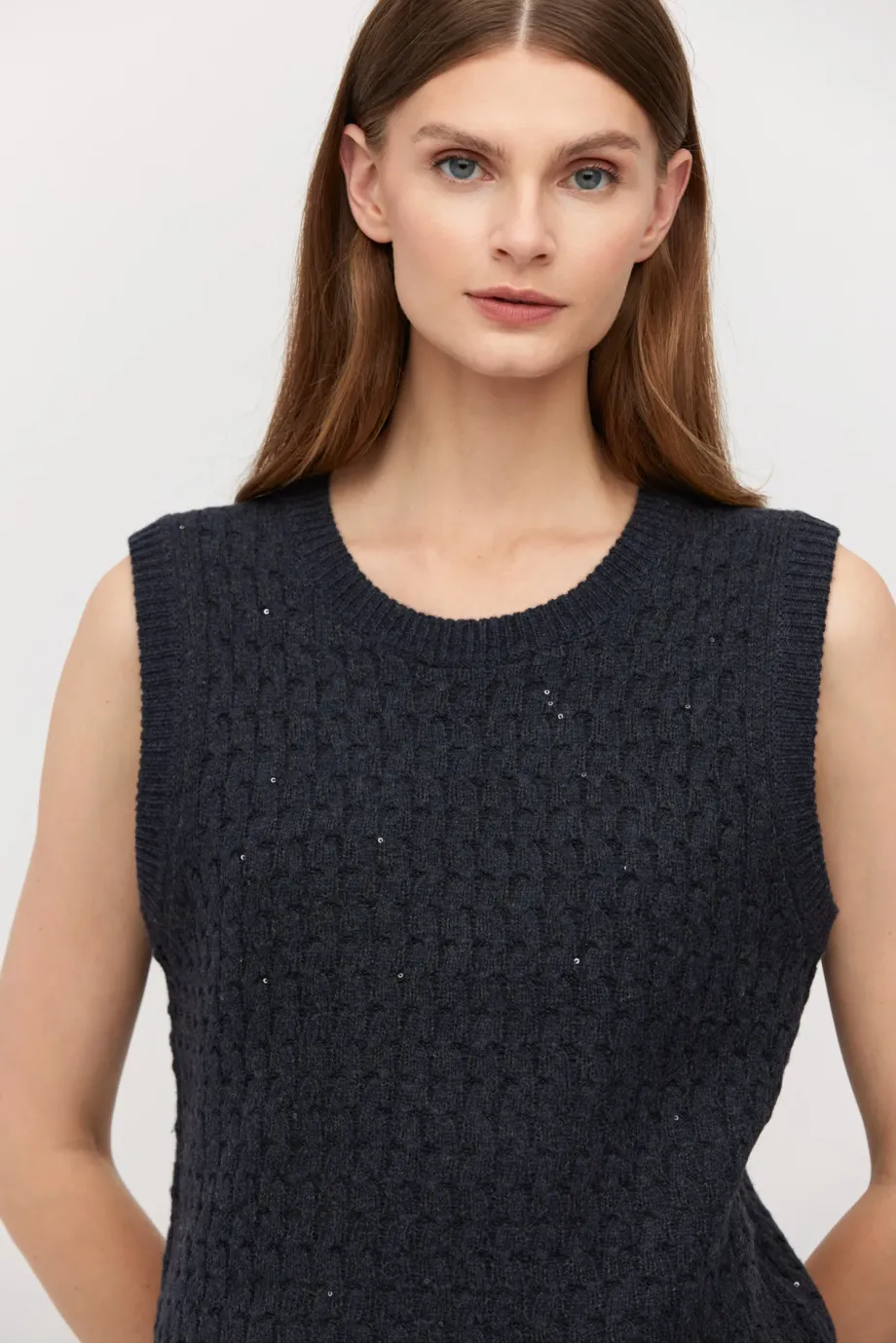 Vestă albastru marin Vestă albastru marin