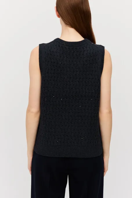 Vestă albastru marin