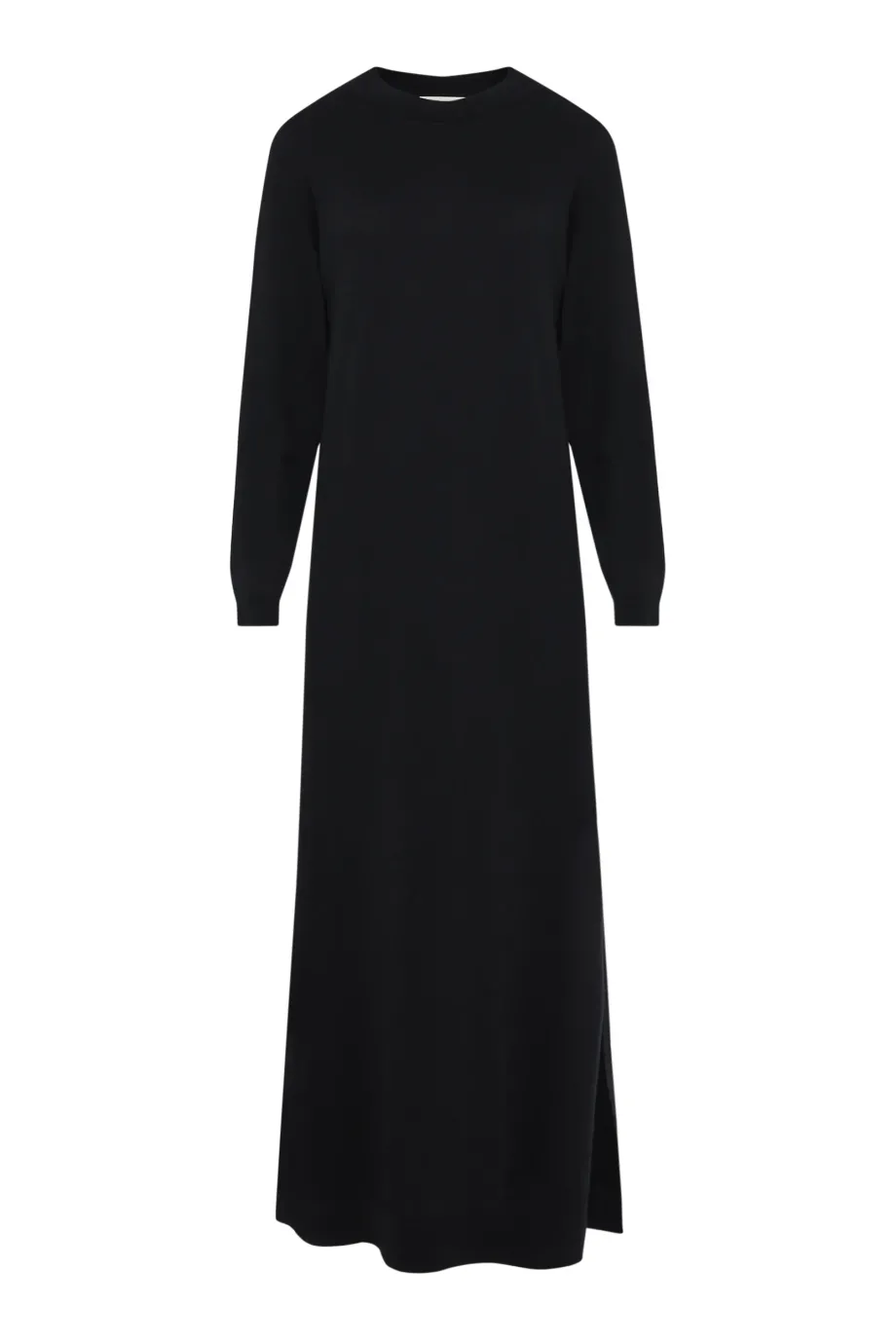 Rochie neagră din lână merinos Rochie neagră din lână merinos