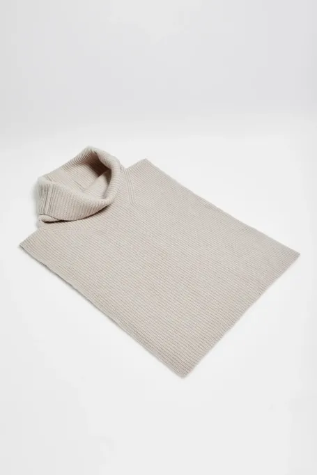 Guler tricotat cu polo, cu adaos de cașmir