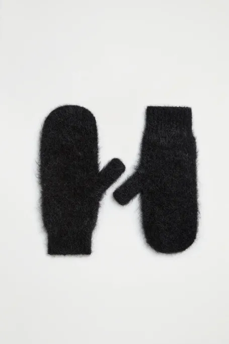 Mănuși negre Suri din lână de alpaca