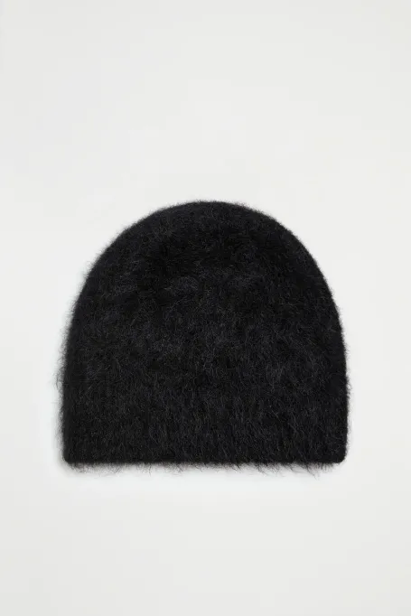 Pălărie neagră din lână de alpaca