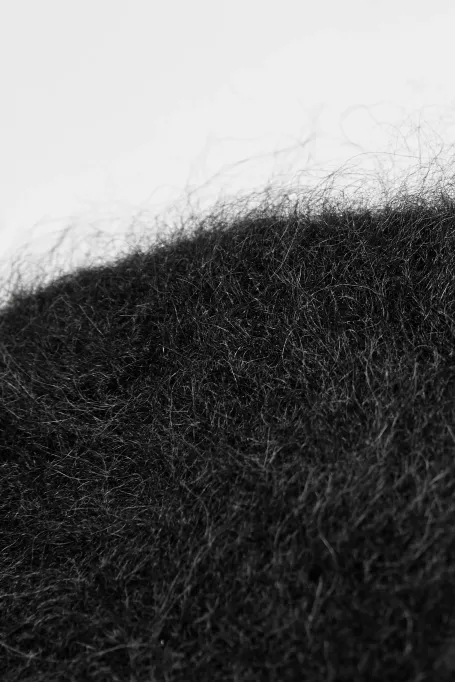 Pălărie neagră din lână de alpaca