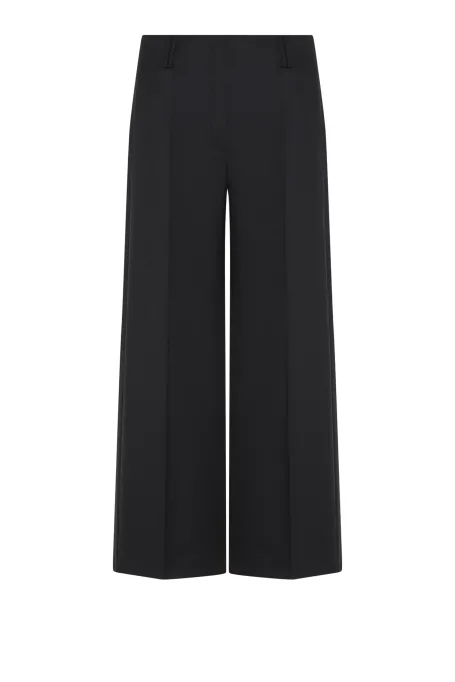 Pantaloni culotte negri cu lână Pantaloni culotte negri cu lână