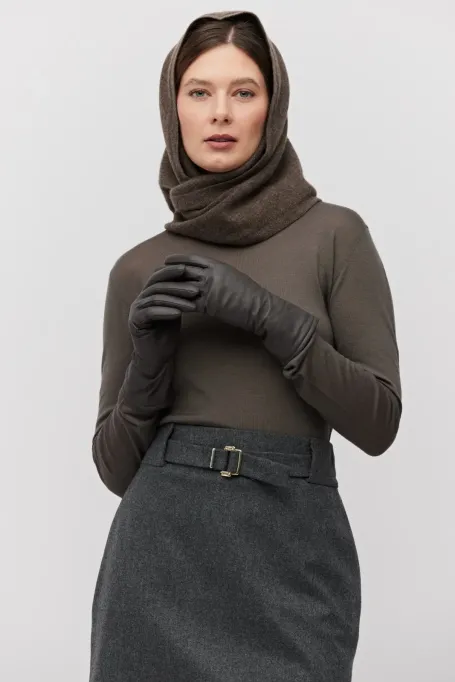 Mănuși din piele maro