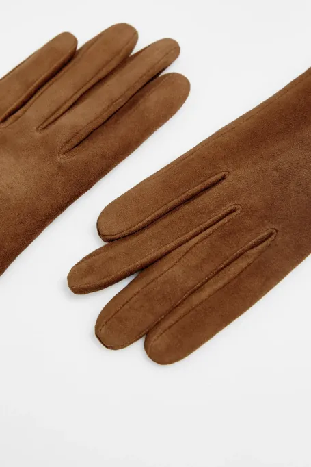 Mănuși lungi din piele întoarsă