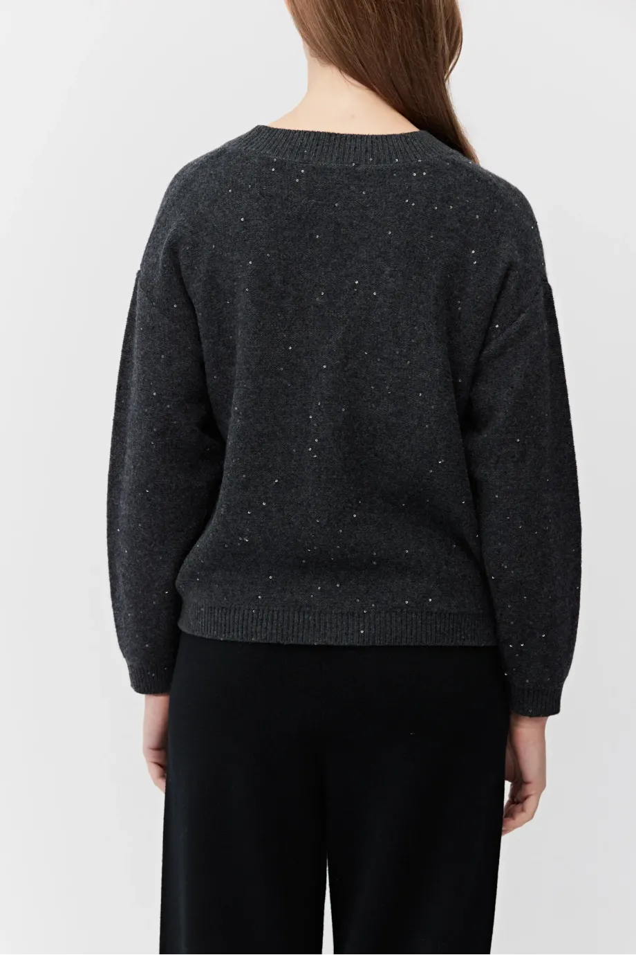 Cardigan tricotat gri cu lână Cardigan tricotat gri cu lână