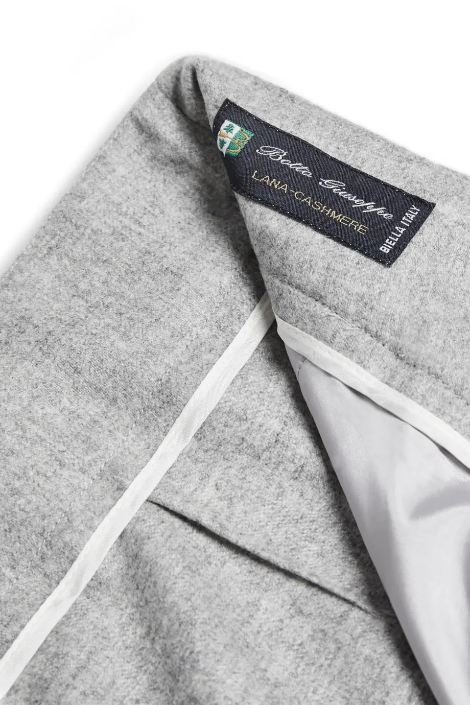 Pantaloni gri de costum cu cașmir Pantaloni gri de costum cu cașmir