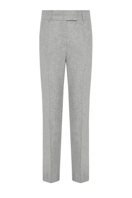 Pantaloni gri de costum cu cașmir Pantaloni gri de costum cu cașmir