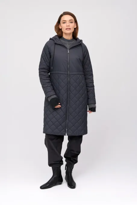 Jachetă gri din lână de cămilă