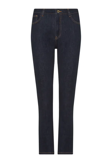 Blugi bleumarin cu croială dreaptă