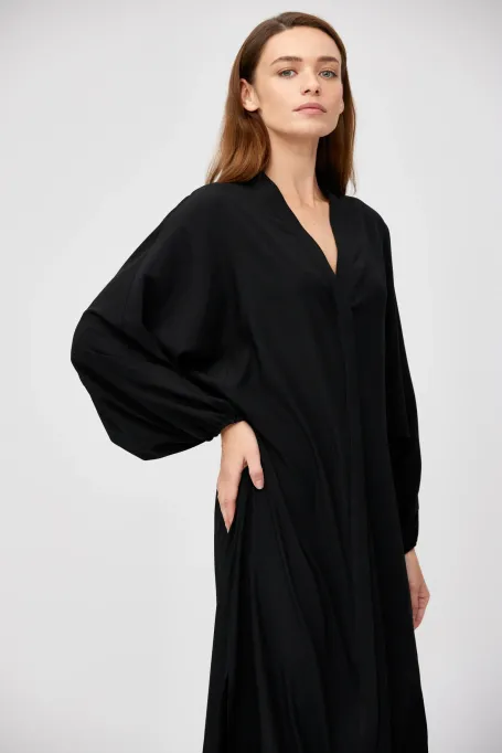 Rochie neagră din mătase