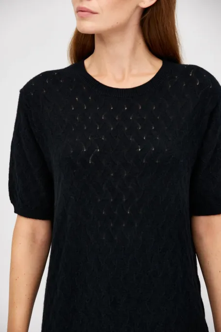 Rochie din lână merinos și amestec de lână de alpaca.