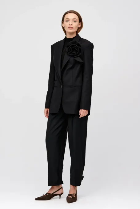 Sacou din lână cu umeri largi pentru costum