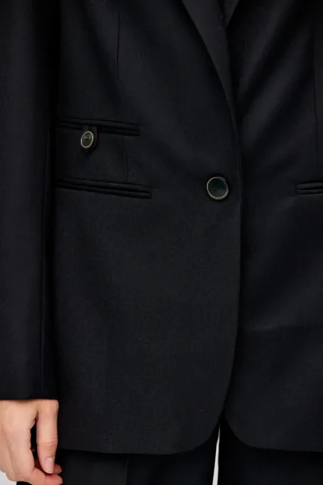 Sacou din lână cu umeri largi pentru costum