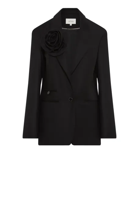 Sacou din lână cu umeri largi pentru costum