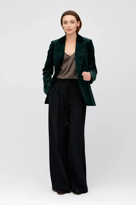 Sacou de catifea cu un singur rând de nasturi - Patrizia Aryton