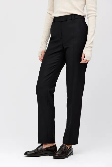 Pantaloni negri din lână pentru costum