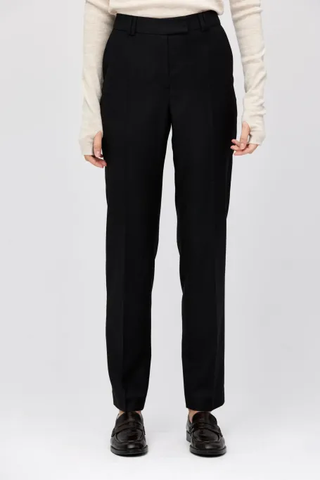 Pantaloni negri din lână pentru costum