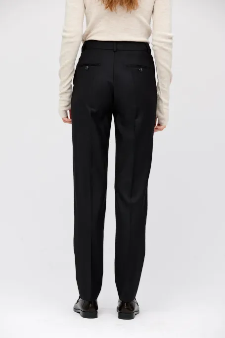 Pantaloni negri din lână pentru costum