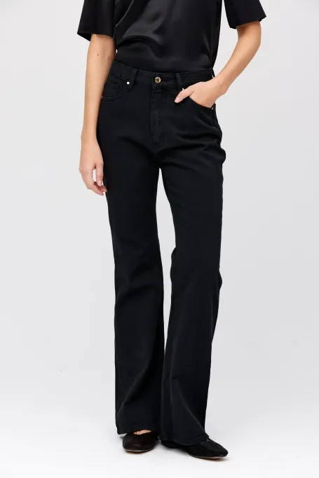 Jeans negri cu picior drept - Patrizia Aryton