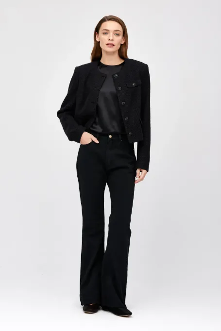 Jeans negri cu picior drept - Patrizia Aryton