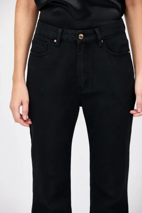 Jeans negri cu picior drept - Patrizia Aryton