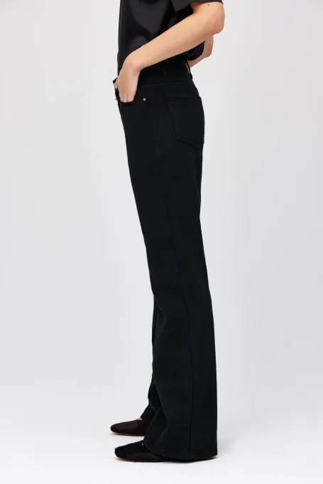 Jeans negri cu picior drept - Patrizia Aryton