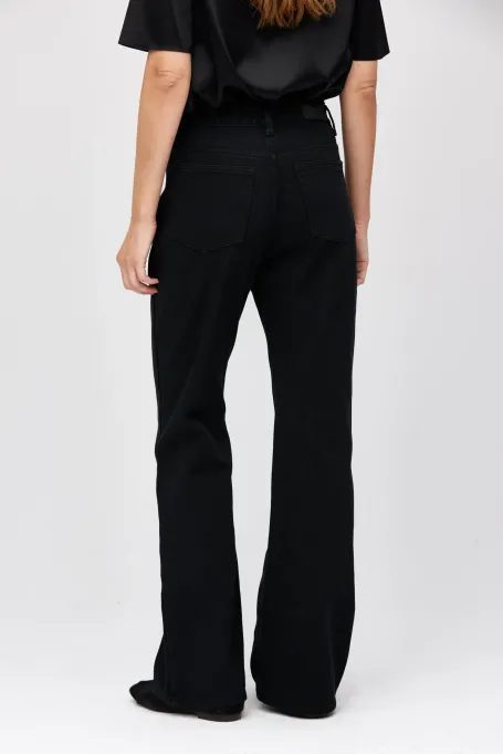 Jeans negri cu picior drept - Patrizia Aryton