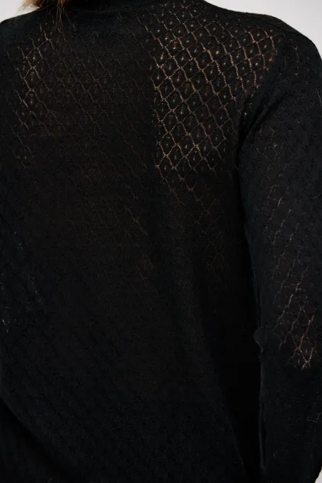 Pulover cu guler înalt din lână merinos