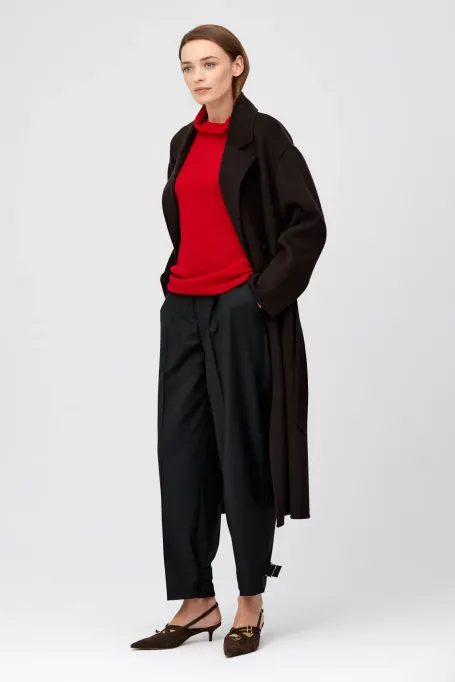 Pulover cu guler înalt din lână de baby alpaca